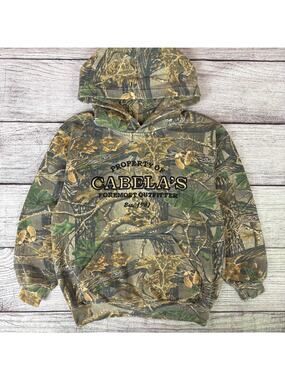 Vintage Cabela's Mossy Oak Camouflage Hoodie
